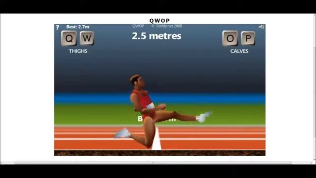 Francis Plays QWOP Flash Game