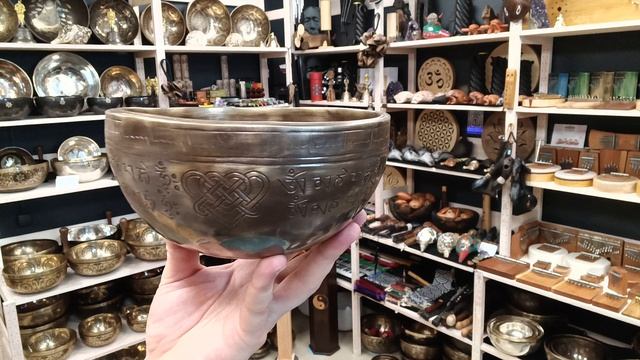 Кованая поющая чаша Heart rhythm толстостенная ( 17,5 см, нота: Соль, 392 Гц ) / Singing Bowl /