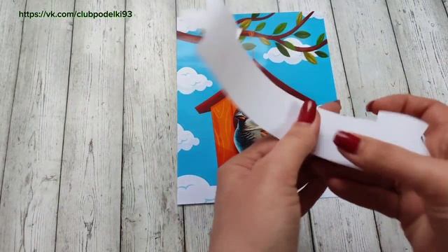 Аппликация из бумаги на День Воробья Поделка своими руками