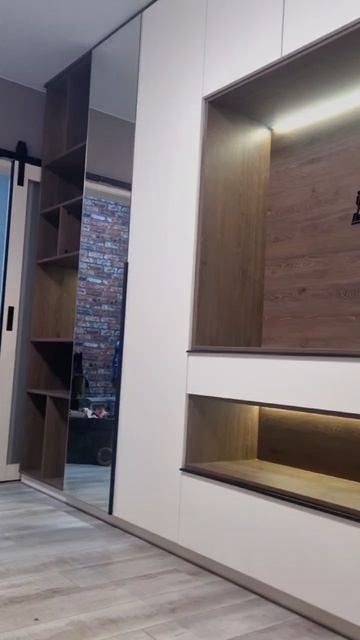 Корпусный шкаф в гостиную с зоной TV