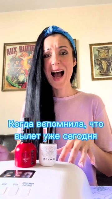 Когда вспомнила, что вылет уже сегодня