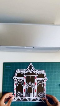 3D Christmas Gingerbread House Decoration #shorts