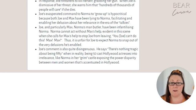 “There's nothing tragic about being fifty” - Sunset Boulevard quote analysis VCE