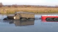 Снегоболотоход ХИЩНИК - плаваем с прицепом!