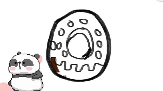 Bolalar Uchun qadam rasm chizish / Drawing donut for children / Рисование пончик для детей