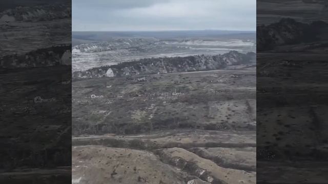 Белогоровка...Вид с дрона...Бои продолжались за этот кусочек 2,5 года...туда-сюда...