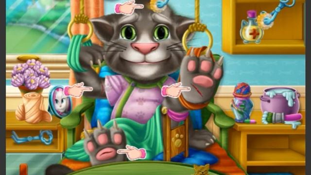 Говорящий Кот Том  лечится в больнице.   Talking Tom the cat is being treated in the hospital.