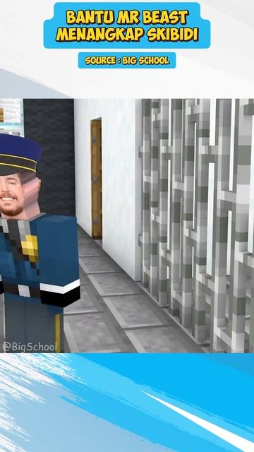 BANTU MR BEAST MENANGKAP SKIBIDI GUYS #skibiditoilet #shorts #dubbing #digitalcircus #minecraft