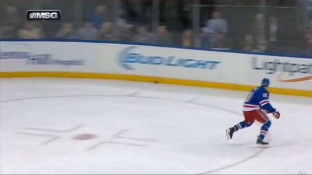 Erik Johnson Cut after Taking Nash's Skate Blade to the Mouth