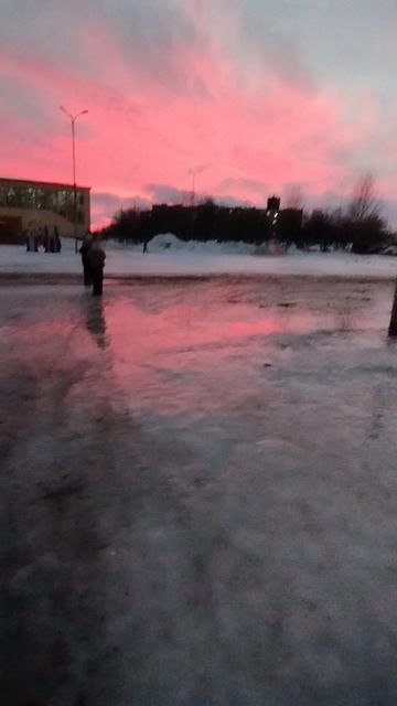 розовое небо