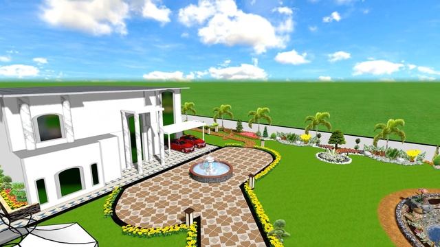 1 KENAL FARM HOUSE 3D ANIMTAION LANDSCAPE #landscapedesign     #gardening