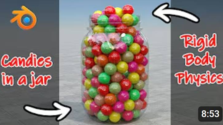 How To Fill Containers With Small Objects  Rigid Body Physics Tutorial In Blender