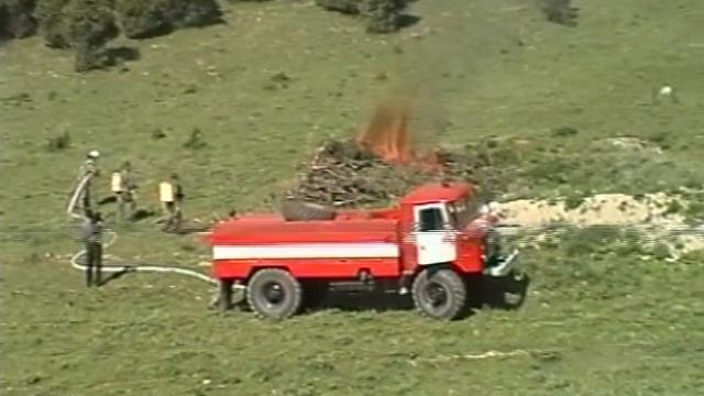 16 мая 2002. учения по тушению лесного пожара. Черноречье. Севастополь