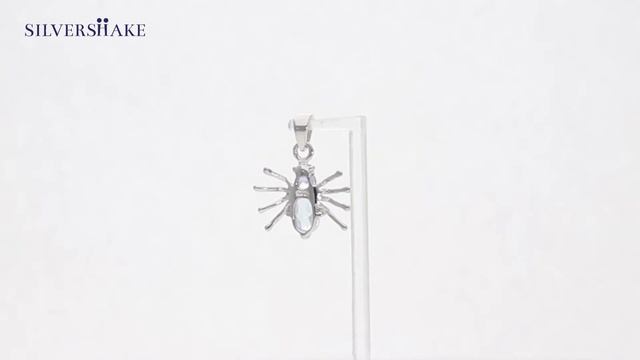 SILVERSHAKE Petite Genuine Blue Topaz & Tanzanite 925 Sterling Silver Spider Pendant-PD0065099