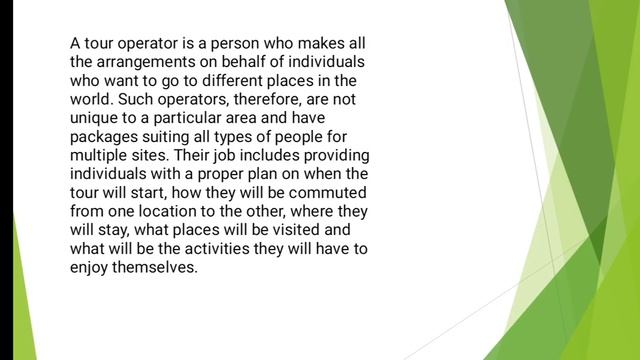 BTTM/3rd Sem/Travel Agencies and Tour operations/Definition of Travel Agent and Tour operator