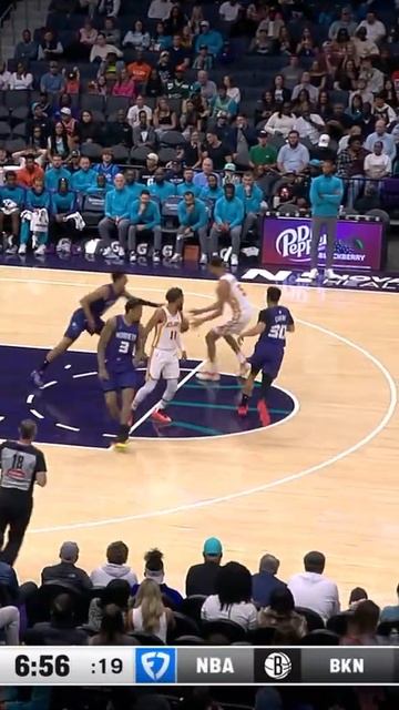 Trae Young with eyes in the back of his head!