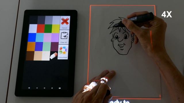 ColourAIze: AI-Driven Colourisation of Paper Drawings with Interactive Projection System