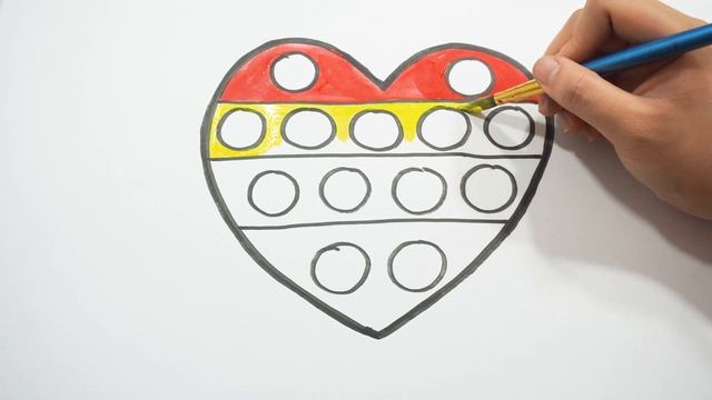 Draw pop it heart Нарисуйте поп это сердце Жүректің суретін салыңыз