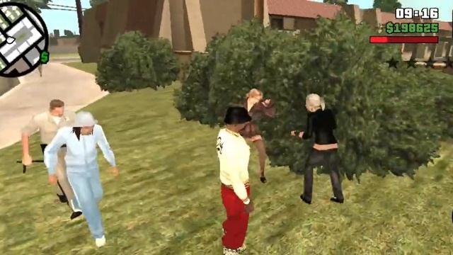 gta sa peds fight