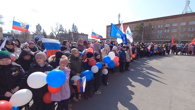 Активные пенсионеры Спасского филиала на митинге "Крымская весна"