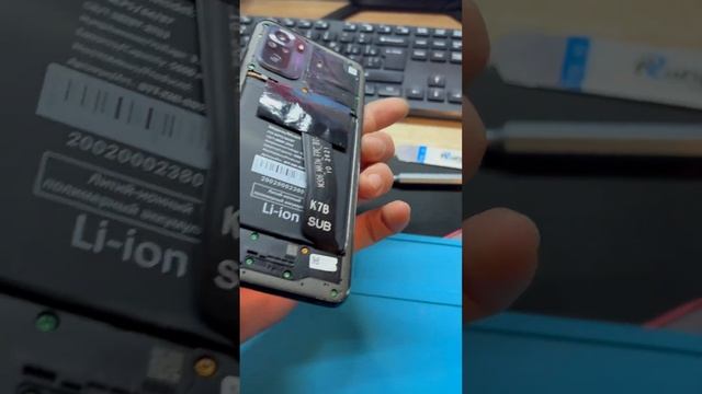 Замена аккумулятора на Redmi #redmi #акб #ремонттелефона