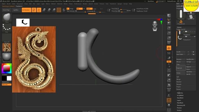 How to design Khmer dragon in Zbrush part 1