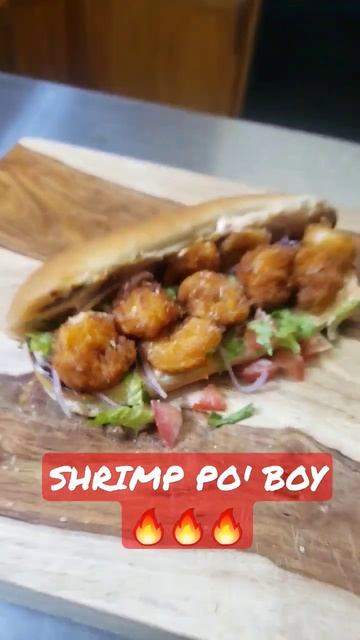 Shrimp po' boy 🔥🔥🔥 #shrimppoboy #poboy