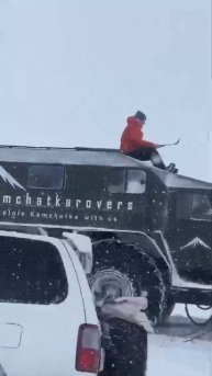 И только ХИЩНИК и снегоход едут без проблем!