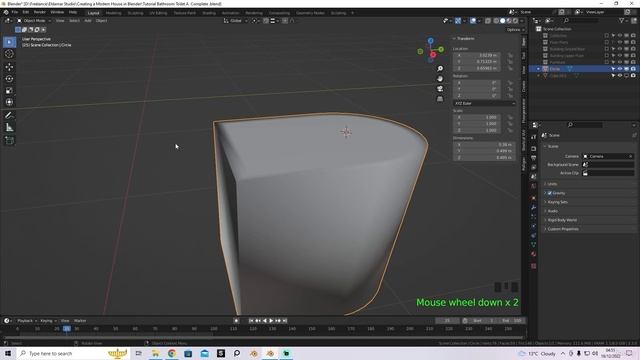 39 - Modeling Bathroom Toilet Base