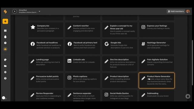 Simplified AI Short Form Assistant - How to use AI templates to generate marketing copy