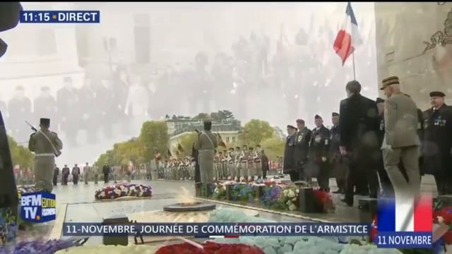 11-novembre : Emmanuel Macron ravive la flamme du soldat inconnu