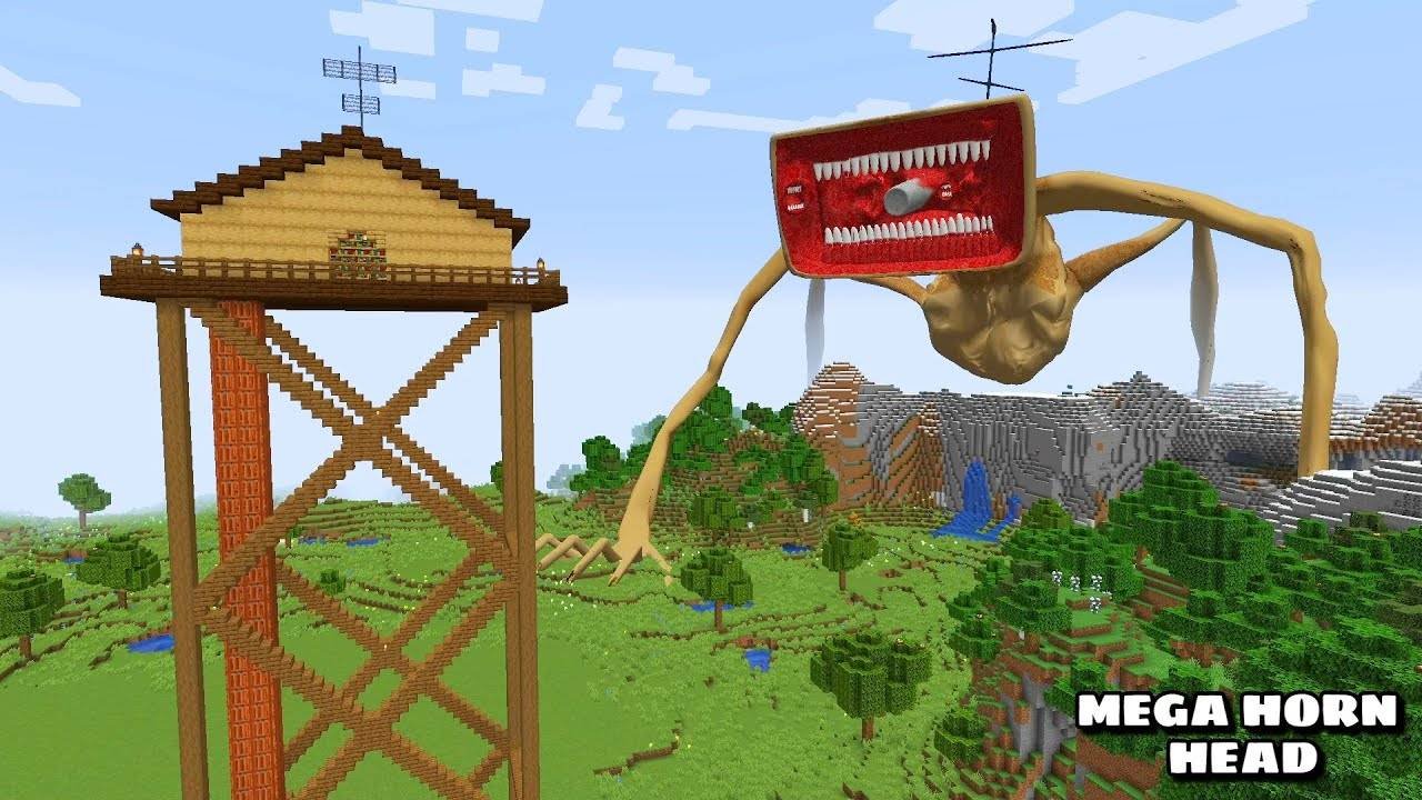ВЫЖИВАНИЕ ПОСЛЕ ПОЯВЛЕНИЯ МЕГА РОГАТОЙ ГОЛОВЫ в Майнкрафте Minecraft