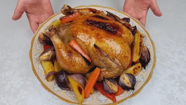 ЗАПЕЧЁННАЯ КУРИЦА С ОВОЩАМИ В ДУХОВКЕ - На Праздничный Стол ❗ Пошаговый рецепт!