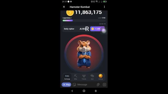 Daily cipher 11 June 2024 | hamster combat