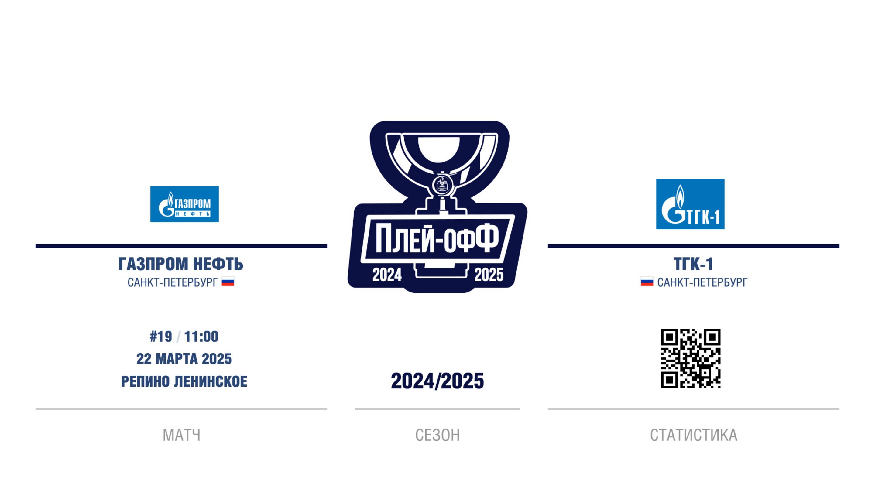 ХК “Газпром нефть” - ХК “ТГК-1” | 22.03.2025