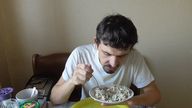 ОБЖОР НА РЫБНЫЙ САЛАТ С МАРИНОВАННЫМИ ОГУРЧИКАМИ