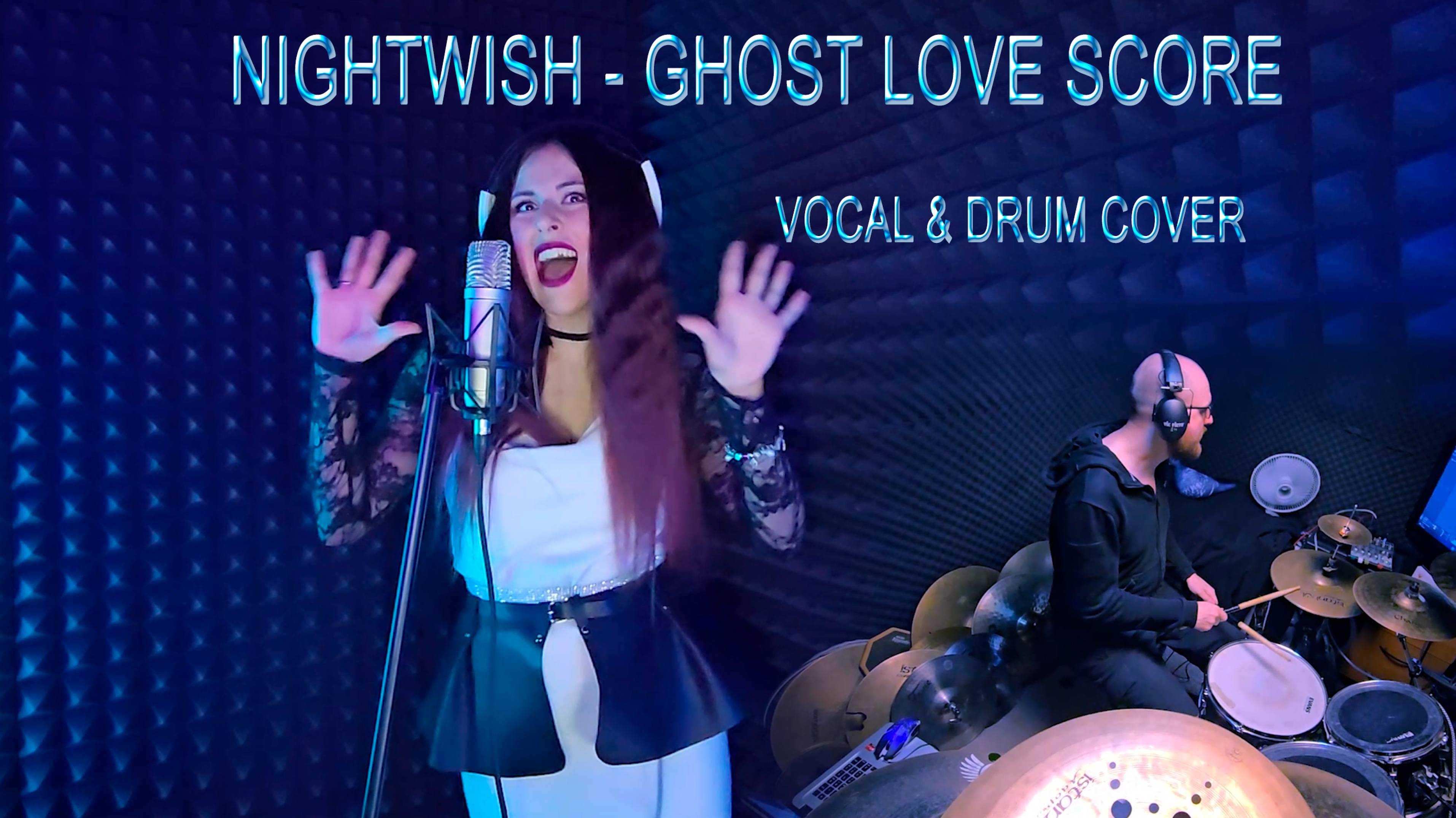 Nightwish - Ghost love score (vocal & drum cover by Виктория Топаз & Евгений Абаимов)