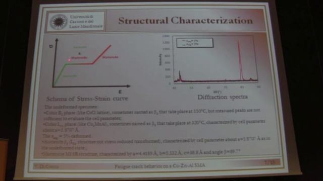 Fatigue crack behavior on a Zn Cu Al
