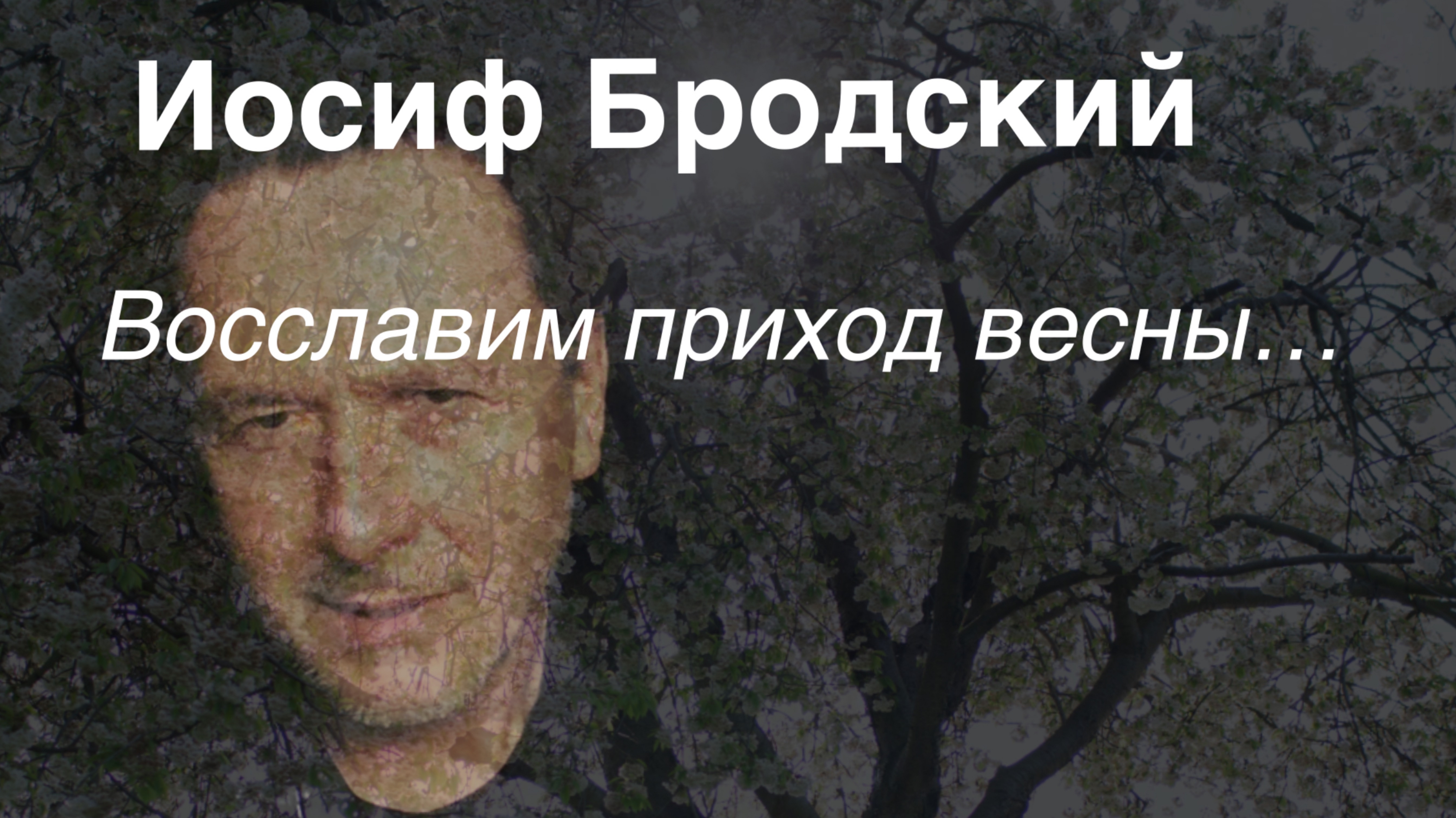 Иосиф Бродский.Восславим приход весны…