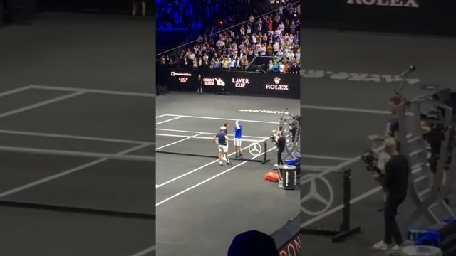 Laver Cup 2022: BIG 4 Roger Federer, Rafael Nadal, Novak Djokovic & Andy Murray Practice Together.