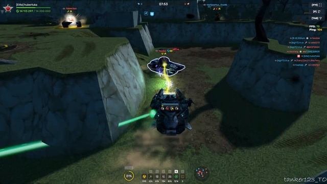 Tanki Online Tesla Electroturret Augment and Paladin Driver gameplay no commentary