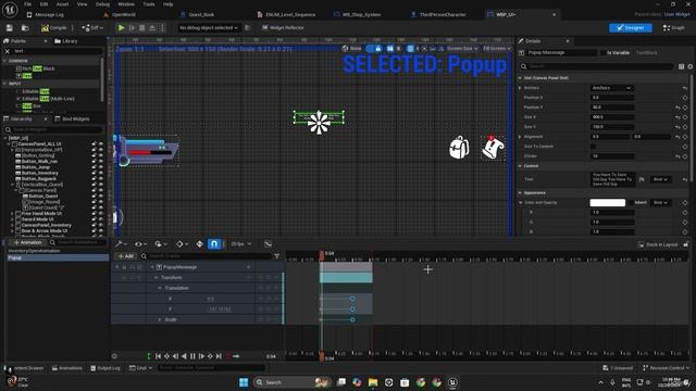 23.1 -Create Popup Masseage System In Main UI