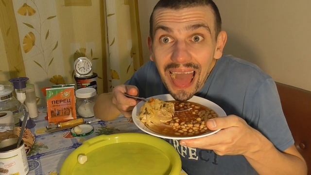 ОБЖОР НА ДОМАШНИЕ ЩИ ИЗ КВАШЕНОЙ КАПУСТЫ, КУРИНОЕ БЕДРО С БЕЛОЙ ФАСОЛЬЮ В ТОМАТНОМ СОУСЕ