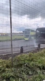 автобусные гонки.