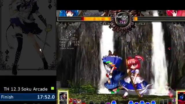 Touhou 12.3 - Hisoutensoku Arcade Mode Speedrun (Tenshi/Normal) RTA: 14:57.07