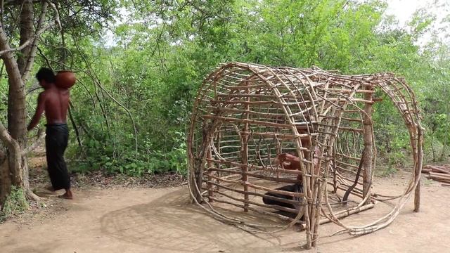 Build Beautiful Creative Mud House Style In the Forest | Building Skill