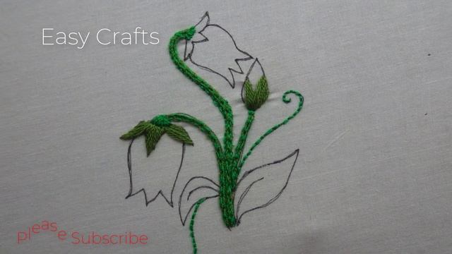 Unique Hand Embroidery Fancy Elegant Flower Design With Simple Following Sewing Stitch