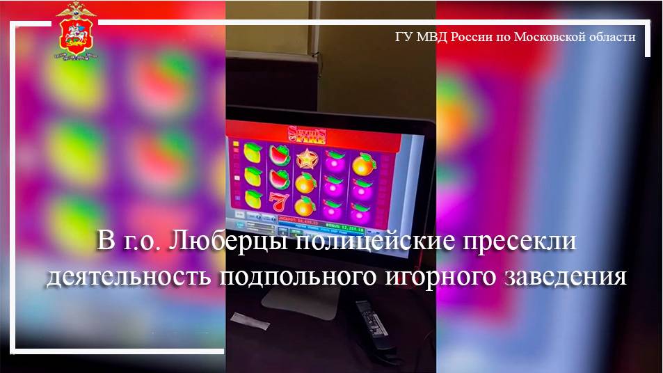 В г.о. Люберцы полицейские пресекли деятельность подпольного игорного заведения