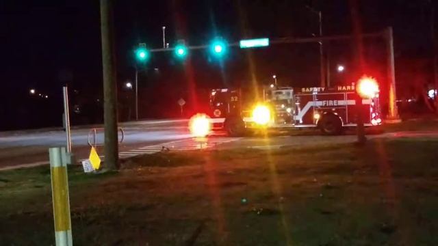 Safety Harbor Fire Department E52 & Sunstar responding to accident on Courtney Campbell Causeway