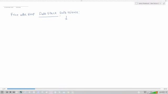 Full Stack Data Science by Mr. Vamsi Krishna Sir